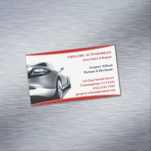 Auto Car Repair Magnetic Business Card