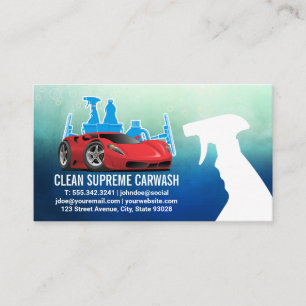 Auto Car Wash   Cleaning Supplies Business Card