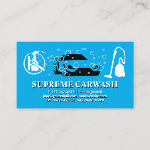 Auto Cleaning Tools Soap Bubbles Business Card