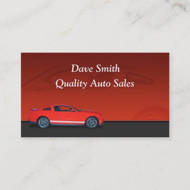 Auto Dealer Business Card (Front)