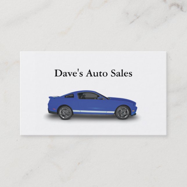 Auto Dealer Business Card (Front)