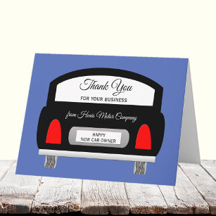 Auto Dealer Car Sales Thank You Note Card