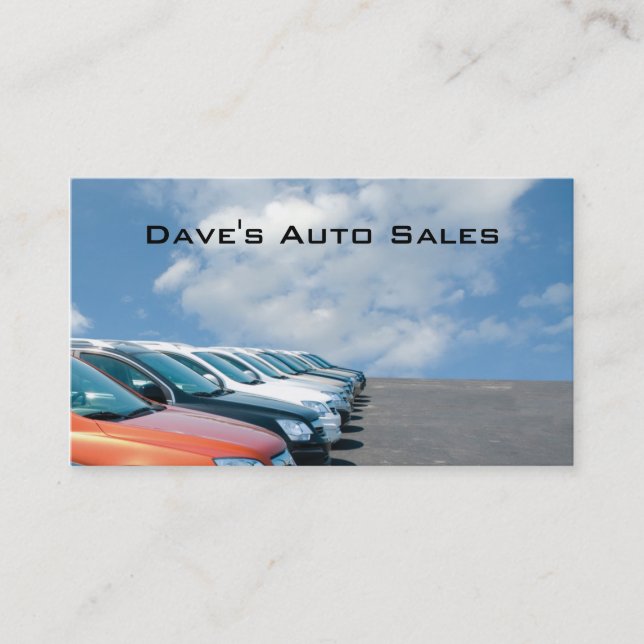 Auto dealer lot business card (Front)