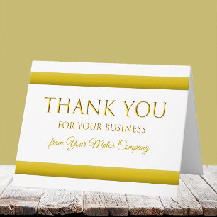 Auto Dealer Professional Car Sales Thank You Note Card
