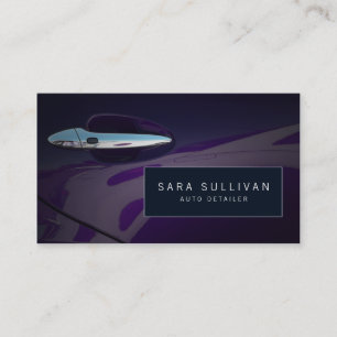 Auto Detailer Automotive Services Elegant ShinyCar Business Card