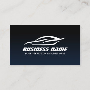 Auto Detailing Automotive Navy Blue Car Repair Business Card