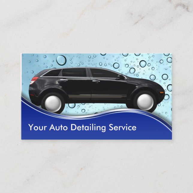 Auto Detailing Business Cards (Front)
