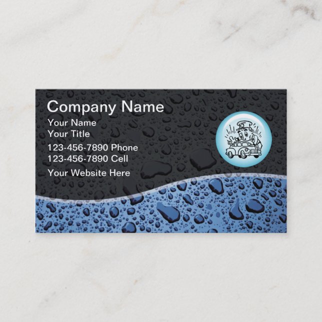 Auto Detailing Business Cards (Front)