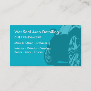 Auto Detailing Business Cards