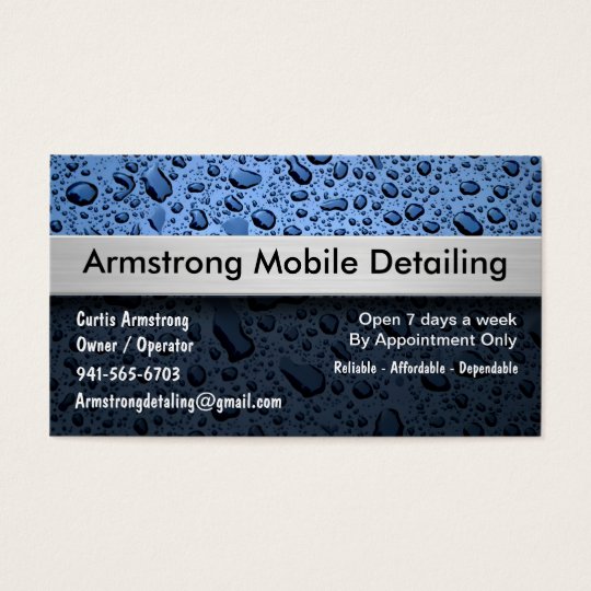 Auto Detailing Business Cards