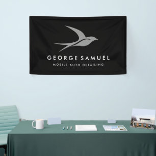 Auto Detailing Car Repair Shop Flying Bird Logo Banner