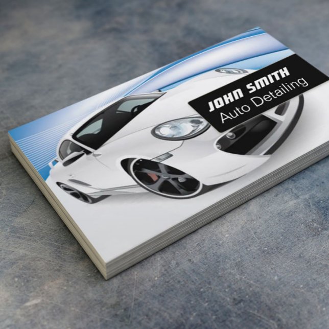 Auto Detailing Car Wash Modern Business Card (Creator Uploaded)