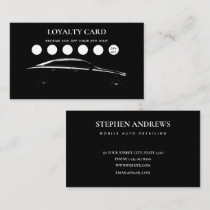 Auto Detailing Cleaning Auto Repair Loyalty Card