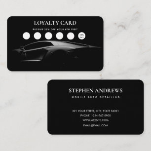 Auto Detailing Cleaning Auto Repair Loyalty Card