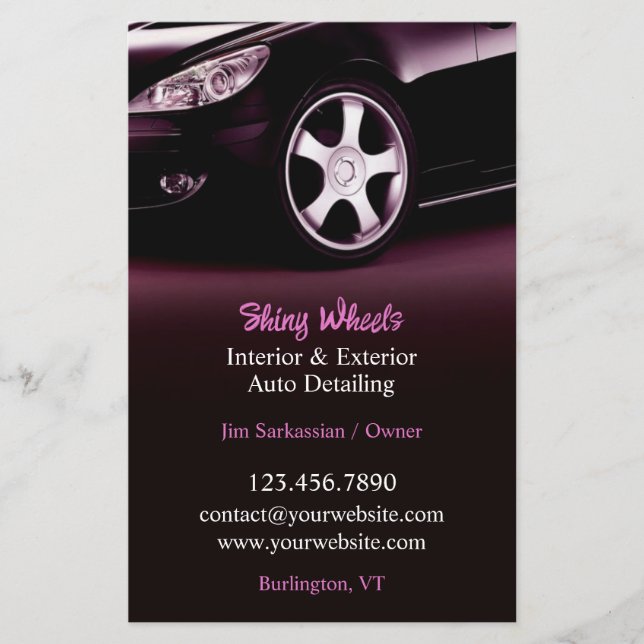 Auto Detailing  Flyer (Front)