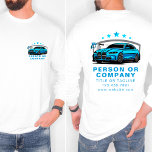 Auto Detailing Logo Mobile Car Wash Long Sleeve T-Shirt<br><div class="desc">Gear up your team with the Auto Detailing Logo Mobile Car Wash Long Sleeve T-Shirt, designed for professionals who want to make a polished impression. This customisable shirt is perfect for showcasing your car wash or auto detailing logo, combining practicality and branding into one sleek uniform piece. The long sleeves...</div>