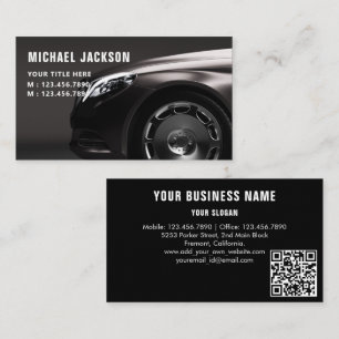 Auto Detailing Motor Vehicles Repair QR Code Business Card