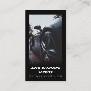 Auto Detailing Professional Automotive Car QR Code Business Card