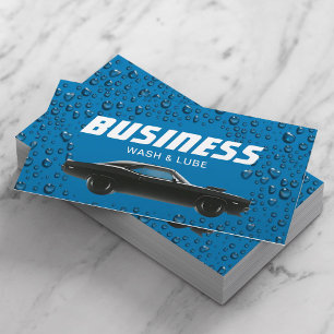 Auto Detailing Professional Car Wash & Lube Blue Business Card