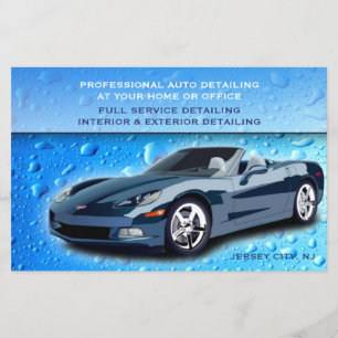 Auto Detailing Water Drops Flyer