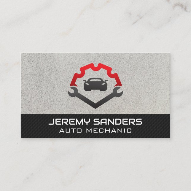 Auto Fix Repair Logo | Wrenches Business Card (Front)
