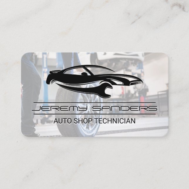 Auto Garage | Car Repair Services Business Card (Front)
