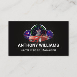 Auto Gauges Sports Car Metallic Carbon Fibre Business Card