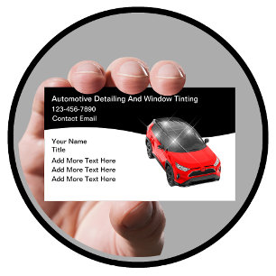 Auto Glass And Car Detailing Automotive Business Card