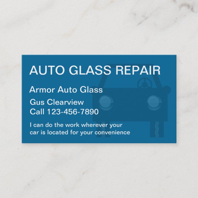 Auto Glass Business Cards (Front)