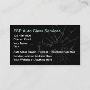 Auto Glass Repair And Replace Business Card