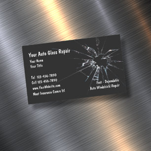 Auto Glass Repair Magnetic Business Cards New
