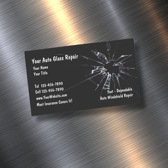 Auto Glass Repair Magnetic Business Cards New (Creator Uploaded)