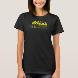 Auto Glass Technician Space Backside T-Shirt