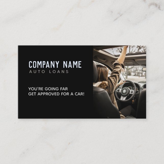 Auto Loans Slogans Business Card (Front)