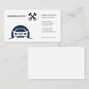 Auto Logo Auto Maintenance Car Pistons Business Card