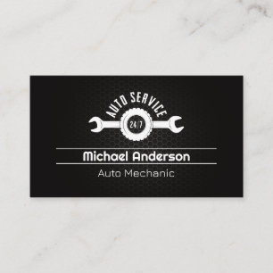 Auto Logo   Car Services Mechanic Technician Business Card