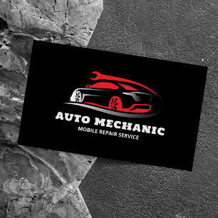 Auto Mechanic Automotive Repair Service Business Card