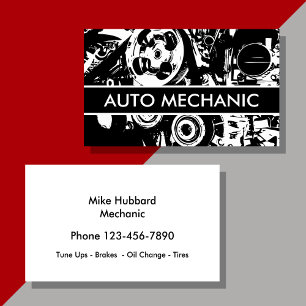 Auto Mechanic Business Cards Design