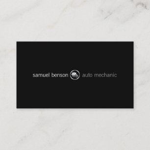 Auto Mechanic Car Gears Icon Business Card