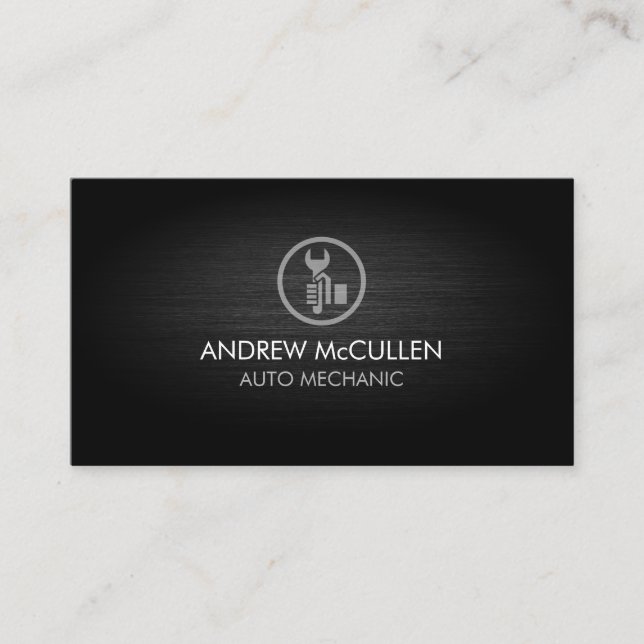 Auto Mechanic Car Repair Business Card (Front)