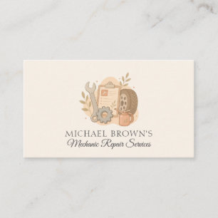 Auto Mechanic Car Repair Vehicle Maintenance Business Card