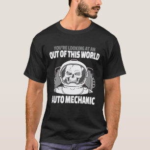 Auto Mechanic Cool Astronaut Saying T-Shirt