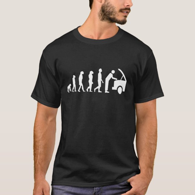 Auto Mechanic Evolution Gift T-Shirt (Front)