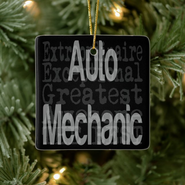 Auto Mechanic Extraordinaire Ceramic Ornament (Tree)