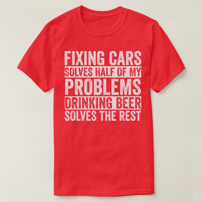Auto Mechanic Funny Garage Fixing Cars Mechanic 2 T-Shirt (Design Front)