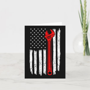 Auto Mechanic Independence Day Patriotic Tech Auto Card