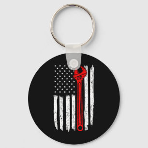 Auto Mechanic Independence Day Patriotic Tech Auto Key Ring
