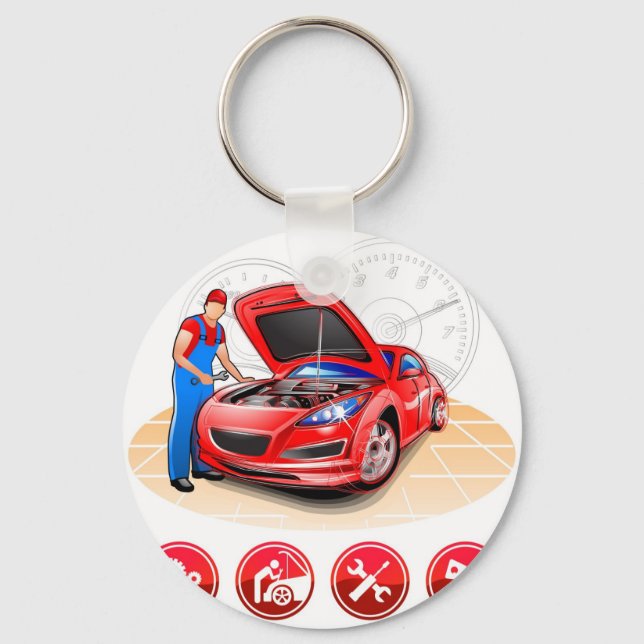 Auto mechanic key ring (Front)