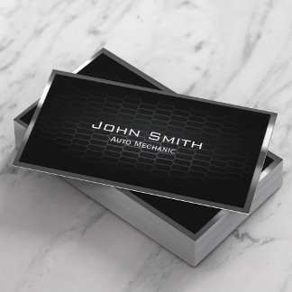 Auto Mechanic Metal Framed Professional Automotive Business Card