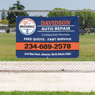 Auto Mechanic Repair and Maintenance Banner